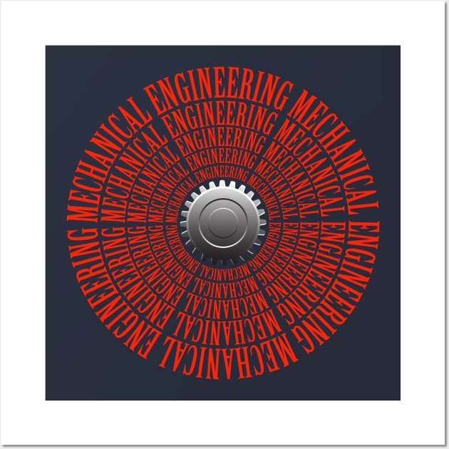 mechanical engineer text mechanics engineering Wall Art by PrisDesign99